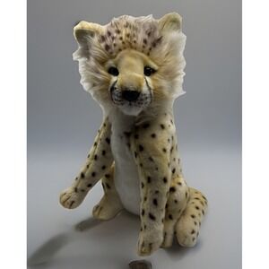 VTG Realistic Hansa Cheetah Cub Sitting‎ Stuffed Animal Toy Plush Art  With Tag